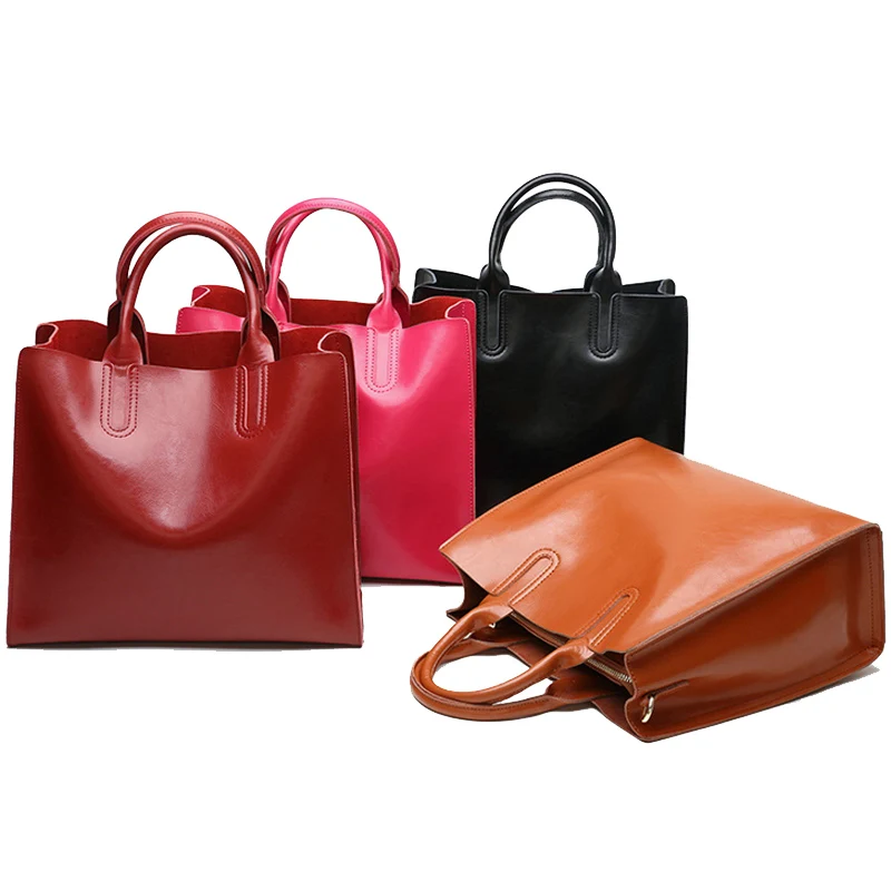 

High quuality sac casual large tote handbags genuine leather business OL lady handbag women shoulder bag Satchels bags female