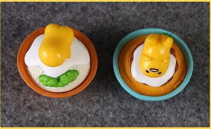 8 шт. аниме прекрасный Sanrio Gudetama ленивое яйцо мини пластиковые украшения ПВХ милые фигурки смолы Коллекция Модель игрушки Подарки кукла