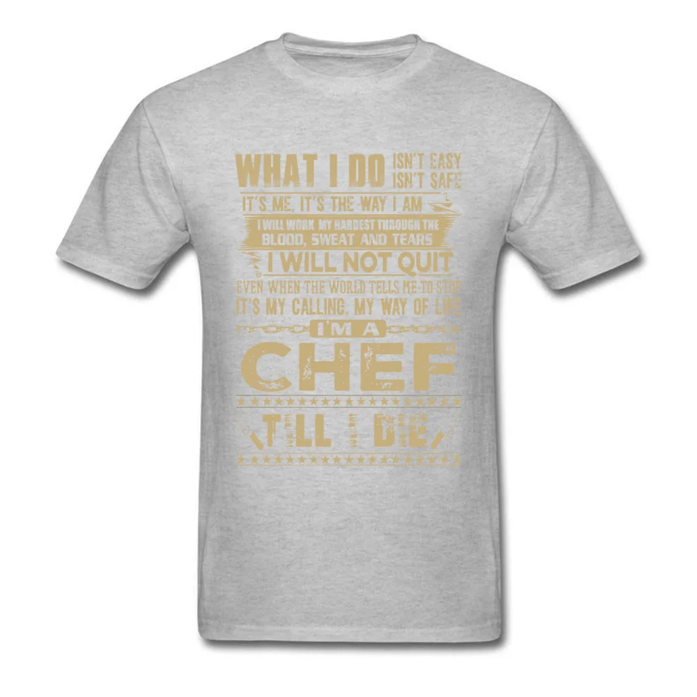  Gift Tops Shirt New Coming Short Sleeve Men's T Shirt TpicOriginaltitle Summer Summer Fall Tops & Tees O Neck IM A CHEF grey