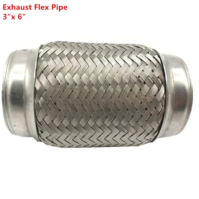 3" x 6" Stainless Steel Exhaust Flex Pipe Double Braid Braided Flexi