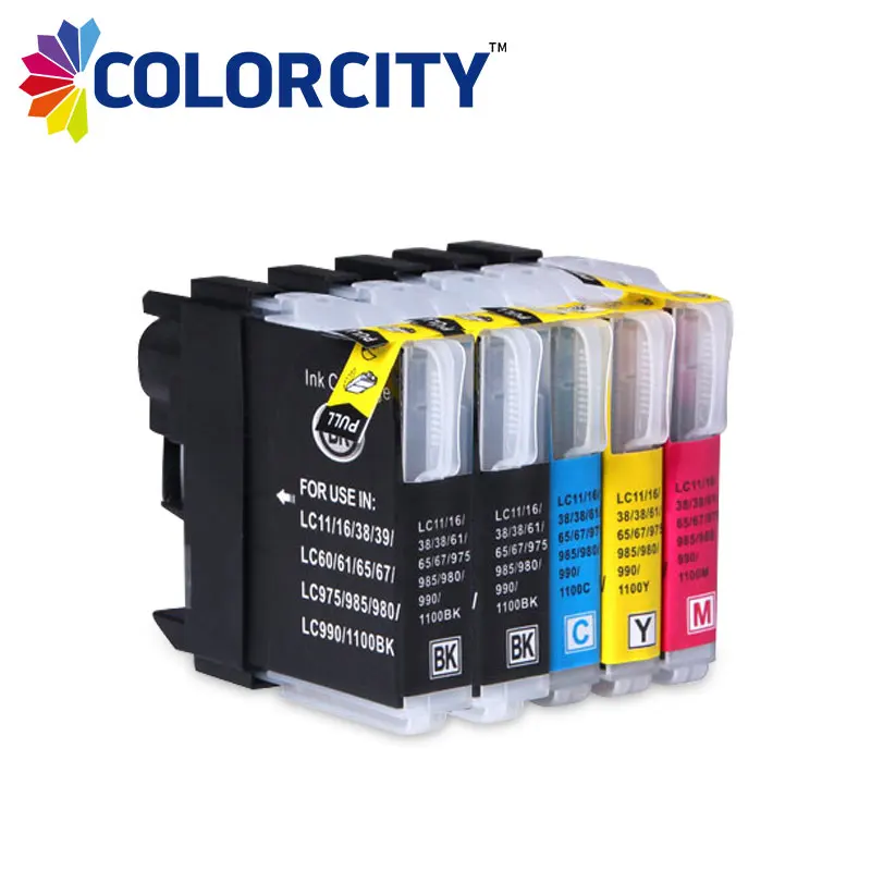 5 шт. чернильный картридж LC39 LC60 LC975 LC985 для brother DCP J125 J140W J315W J515W MFC J265W J410 J415W J220