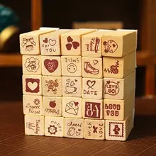 Милый дневник 25 шт. блокнот Детский набор декорации шаблон штамп деревянный подарок