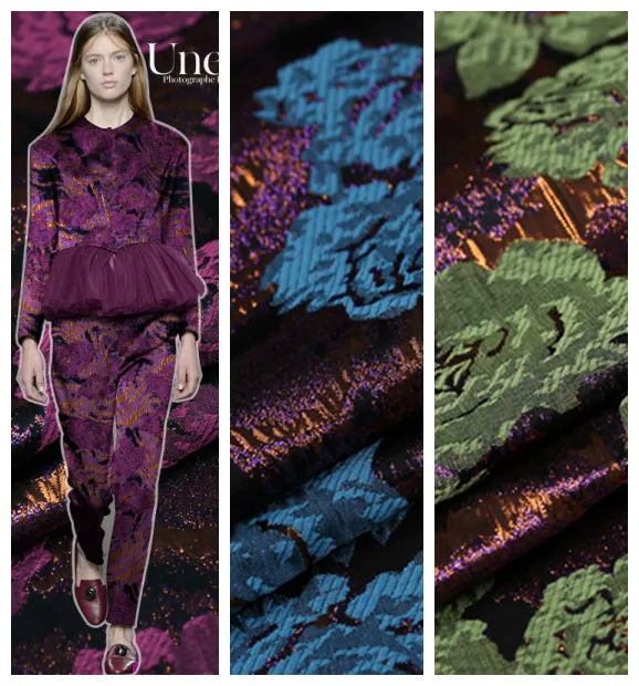 145cm jacquard fabric meter autumn winter crisp dress jacket diy