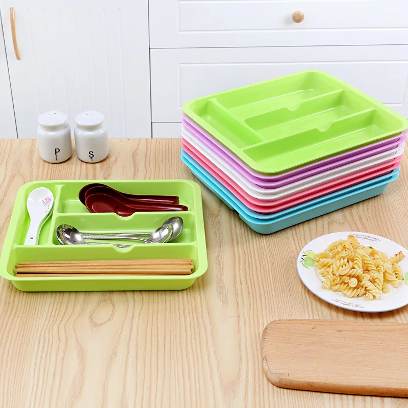 Drawer Cutlery Utensils Tray Storage Organizer Drawer Kitchen Tool Drawer Divider Kitchen Storage Cabinet Plastic Storage Drawer