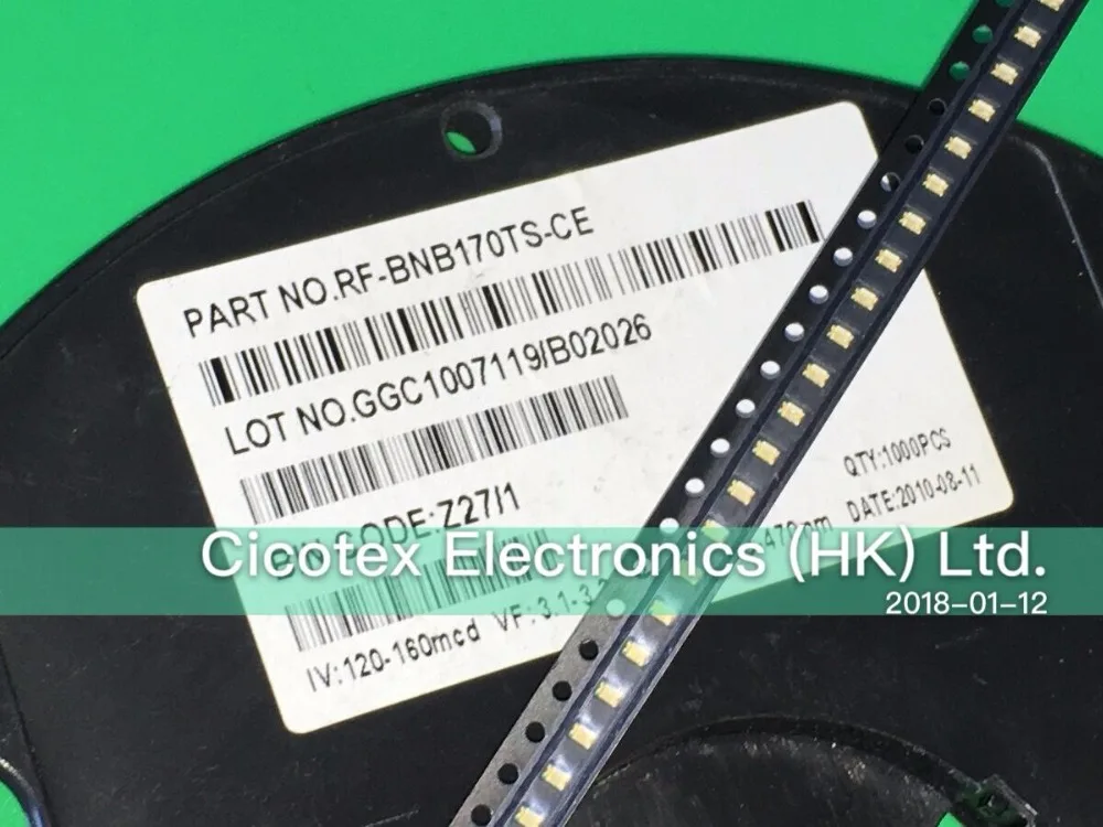 100 шт./лот RF-BNB170TS-CE SMD мини-тип светодиодный лампы 120-160mcd 3,1-3,2 V 467,5-470nm