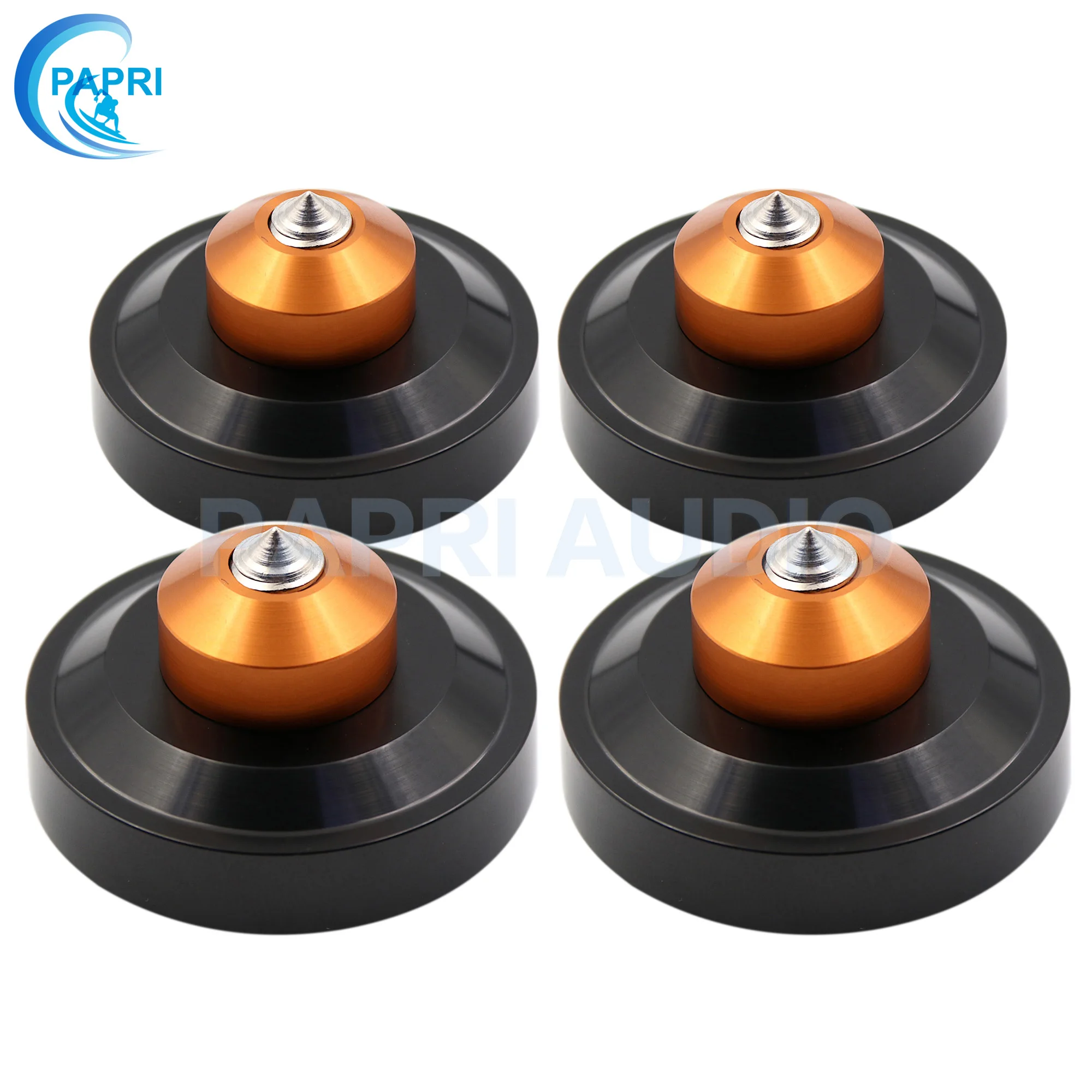 

PAPRI 4PCS 39*26MM Aluminum alloy Cone Pad Isolation Base Feet Pads For AudioSpeaker DAC CD player computer Turntable cabinet