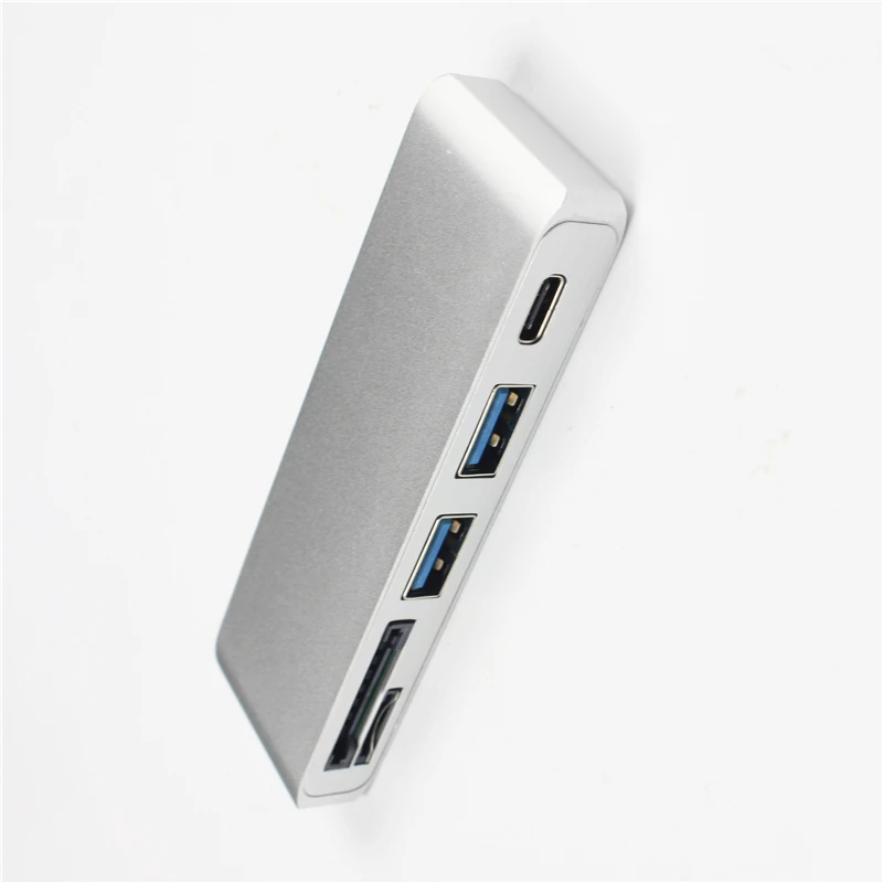 DOITOP USB C концентратор 5 в 1 тип-c концентратор сплиттер+ 2 USB 3,0+ SD+ TF кардридер конвертер тип-c зарядный порт Синхронизация данных для MacBooK#3