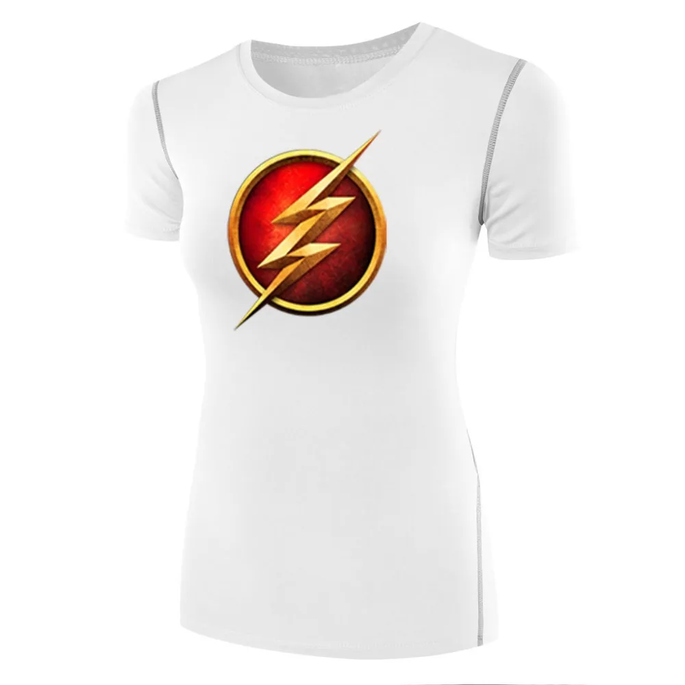 DC Comics Superhero The Flash Superman Women Shirts T shirt Fitness