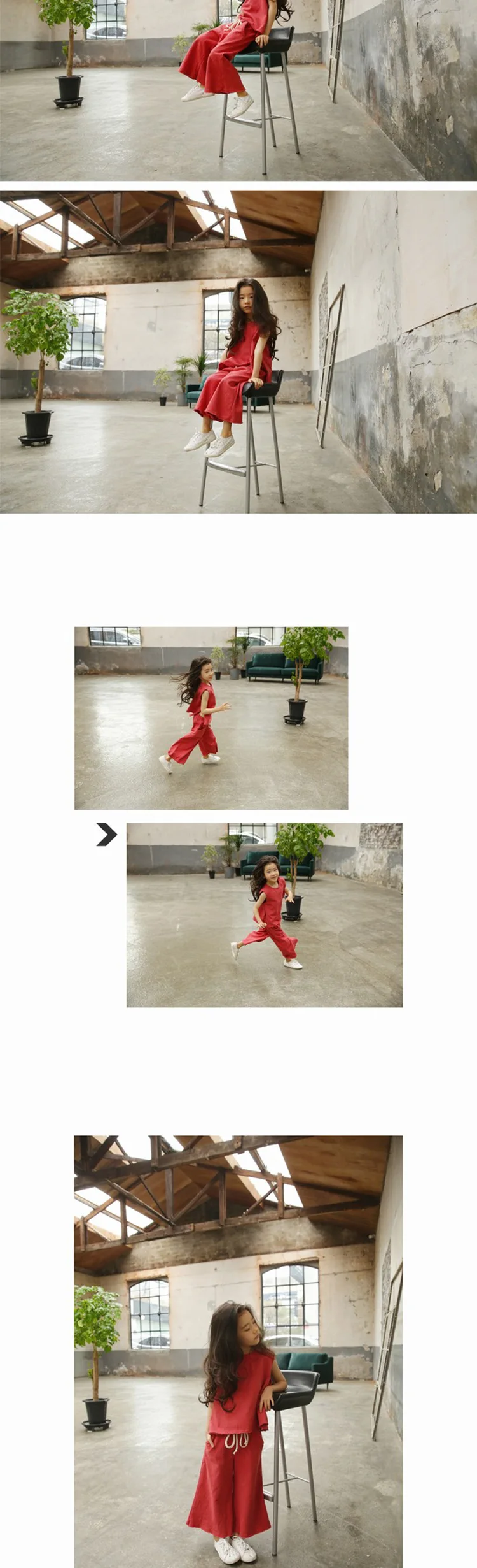 cotton girls summer sets kids suits loose pants baby big girls set summer 2017 new pink blue yellow red sleeveless blouses tops wide leg pants set  2 3 4 5 6 7 8 9 10 11 12 13 14  years little big teenage girls 2 piece girls set summer girls (2)