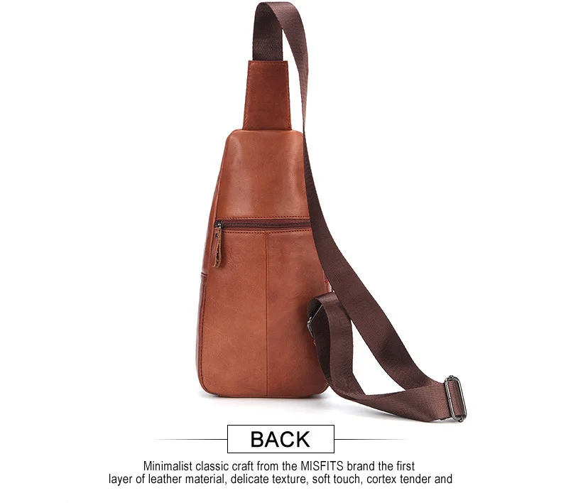 Восстановление мужской масло воск одно плечо back-pack мужчины на открытом воздухе Crossbody рюкзак на одном ремне для отдыха Натуральная кожа Мужская сумка PR088148