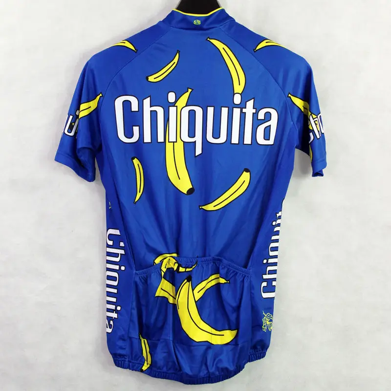 Roupa одежда для велоспорта ciclismo hombre Chiquita узор для мужчин лето рукав для верховой езды одежда желтый на молнии Велоспорт Джерси Siz