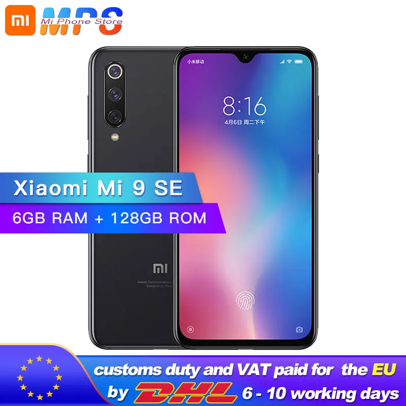 Смартфон Xiaomi mi 9 SE, 128 ГБ, 6 ГБ, mi 9 SE, Восьмиядерный процессор Snapdragon 712, 5,97 дюймов, 48мп, тройная камера с дисплеем, отпечаток пальца, 3070 мА/ч