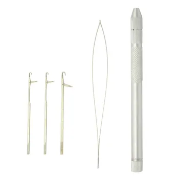 

1PCS Aluminum 2-in-1 Loop Hook Pulling Needle Hair Extensions Tool Kit