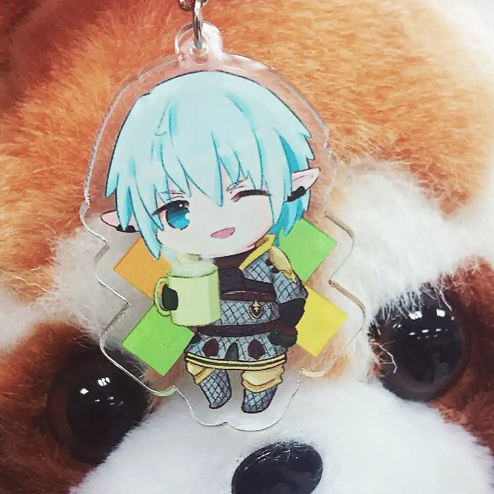 Final Fantasy XIV FF14 Plush Doll Toy Keychain Keyring Charm Haurchefant Greys