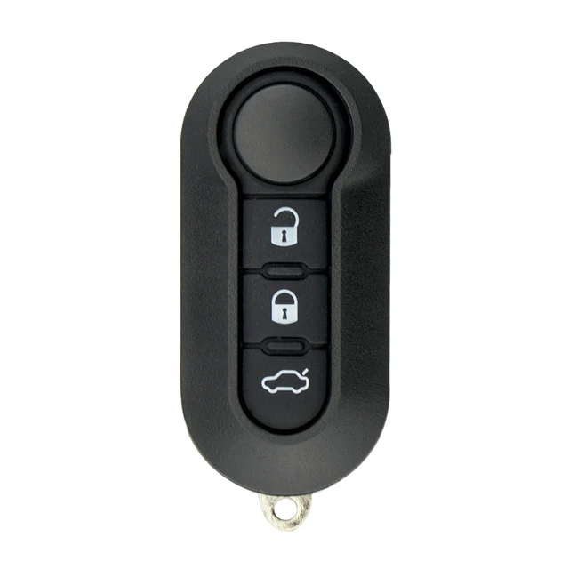 Okeytech 3 Tasten Remote Auto Schlüssel Shell Case für Fiat 500 Panda Punto  Bravo Auto Uncut Blade Normal White Button