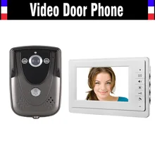 Wired 7 Inch Monitor Video Intercom Door Phone Doorbell System 900TVL IR Night Vision Camera Video Doorbell interphone Kit