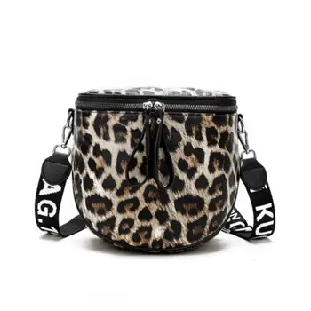 

Leopard Print Bucket Woman Bag Pu Leather Crossbody Bags Messenger Bags Female Shoulder Handbag Crossbody Bags Women 2019 New