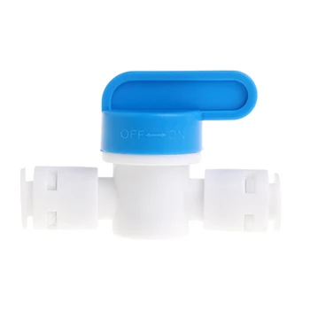 

RO Water Reverse Osmosis 1/4'' Inline PP Ball Valve Quick Connect Shut off