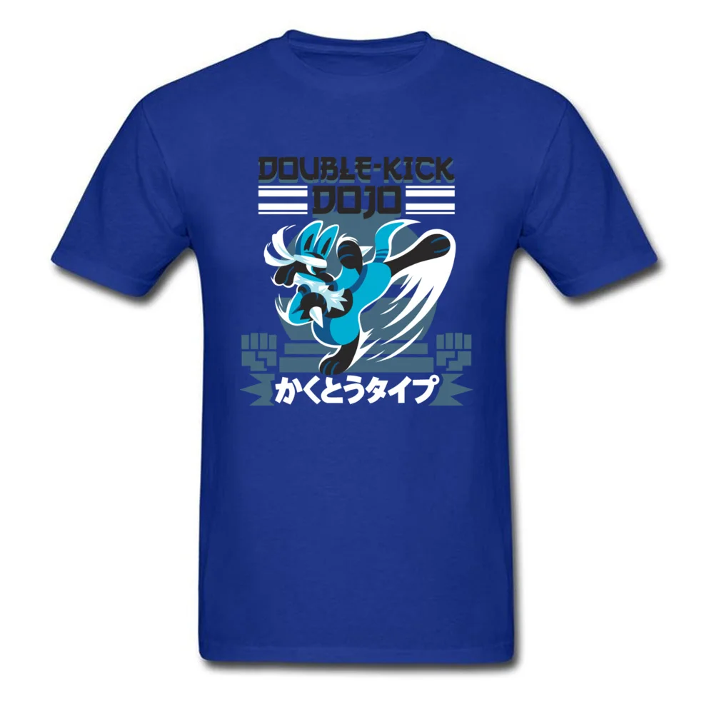 Double-Kick Dojo 2018 Mens Anime T Shirt Blue Black Japan Chic Tops Tees Harajuku Men Pokemon Graphic Tshirt Taekwondo |