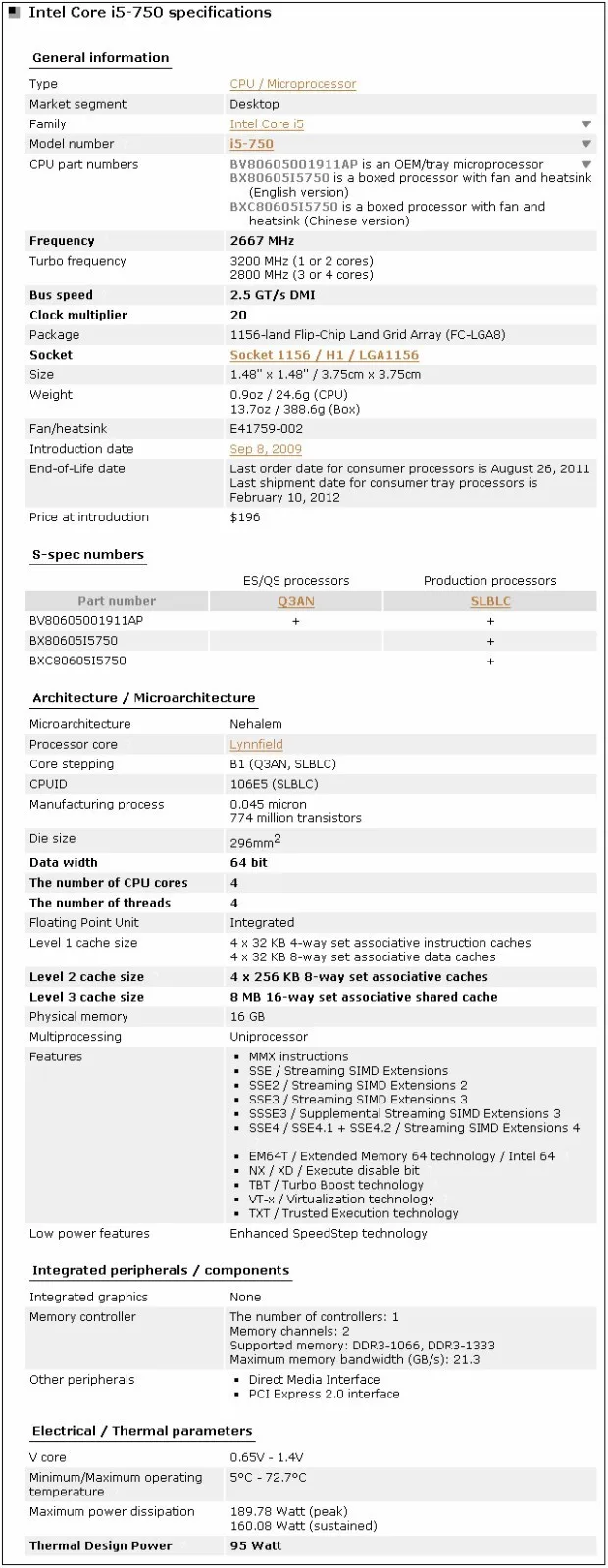 best processor for laptop Original Intel Core i5 750 Processor 2.66GHz 8MB Cache LGA1156 Desktop I5-750 CPU cpus