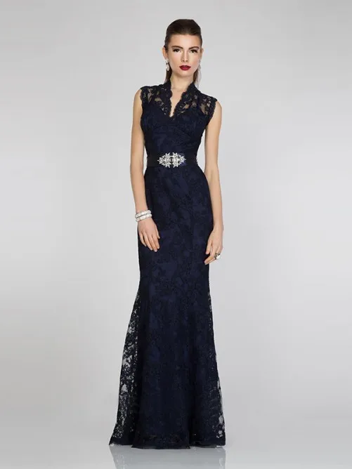 Lastest Best Sellers Fashion Mermaid Sleeveless Lace Floor Length V