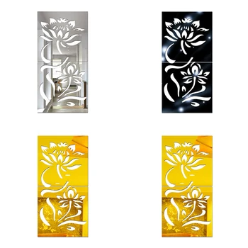 

2019 new design flower diy wall stickers 3d sticker acrylic decoration wedding gift love letters decorative wall decoration