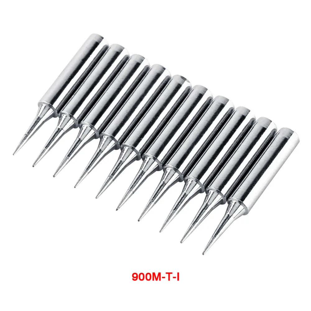 

10Pcs 900M-T-I Copper Iron Sharp Soldering Iron Replacement Solder Iron Tips Station Tool estacion de soldadura