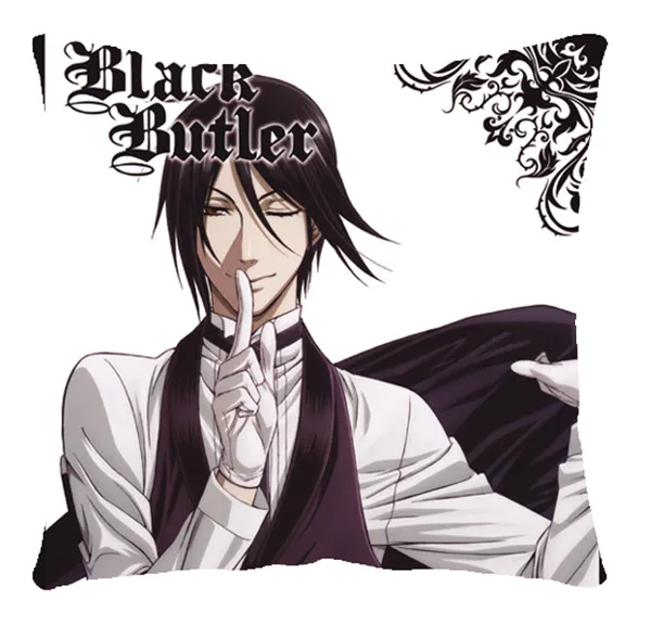 Аниме Black Butler Декоративные подушки Себастьян Михаэлис индивидуальные мягкой площади двух стороны напечатаны Подушки Детские Рождественский подарок - Цвет: 50