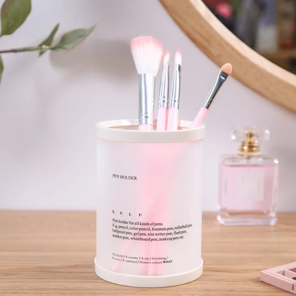Multi-function Round Pen Holder Desk Stationery Organizer Pen Pencil Holder Simple Storage Box Case Students Supplies