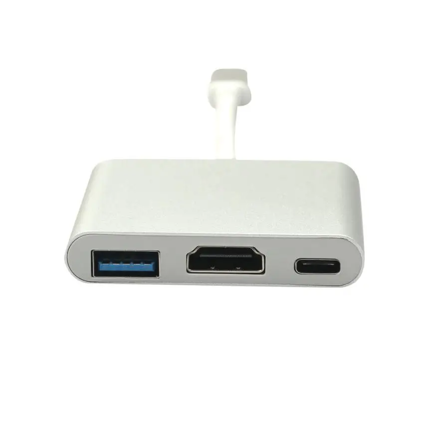 Silver Тип usb C к HDMI с зарядки адаптер Kayenne USB-C к HDMI концентратор Перевозка груза падения aug2 E24#5 - Цвет: Silver