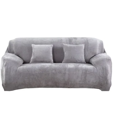 Утолщенные плюшевые эластичные Чехлы для дивана все включено модные чехлы для дивана Полностью Эластичные Нескользящие тканевые Чехлы для дивана - Цвет: light grey