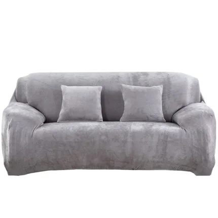 light grey Утолщенные плюшевые эластичные Чехлы для дивана все включено модные чехлы для дивана Полностью Эластичные Нескользящие тканевые Чехлы для дивана - Цвет: light grey