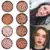 2020 Natural Face Blush Ball Waterproof Blush Highlightr Long Lasting Pigments Matte Oil-control Contouring Blush Make Up Brush