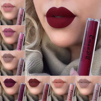 

Lip Makeup 16 Colors Matte Liquid Lipstick Metallic Glitter Lipstick Waterproof Tint Cosmetic Lip Gloss Batom Lips Make Up