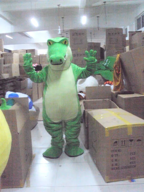 New Hot Sale Crocodile Alligator Plush Mascot Costume Adult Size Fancy Dress Suit Free Shipping