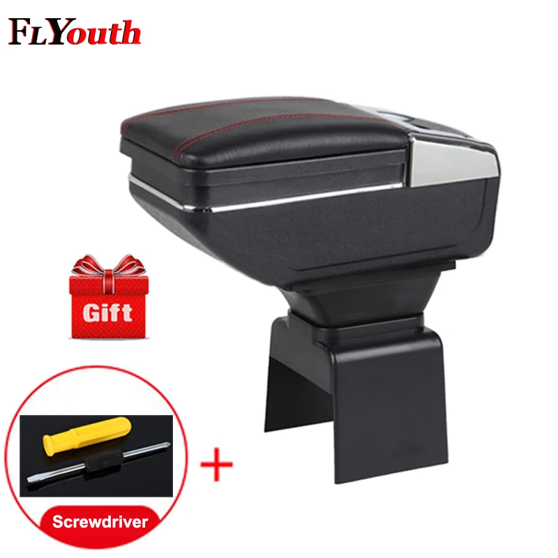 

For Peugeot 307/Citroen Elysee 307 2004 To 2013 Car Armrest Box Center Storage Box With Cup Holder Ashtray Arm Rest Rotatable