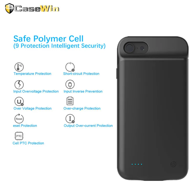 for iPhone SE 5 5S Battery Charger Case 4000mAh External Power Bank Charging Cover for iPhone XS 7 8 plus 7 8 6 6S Battery Case