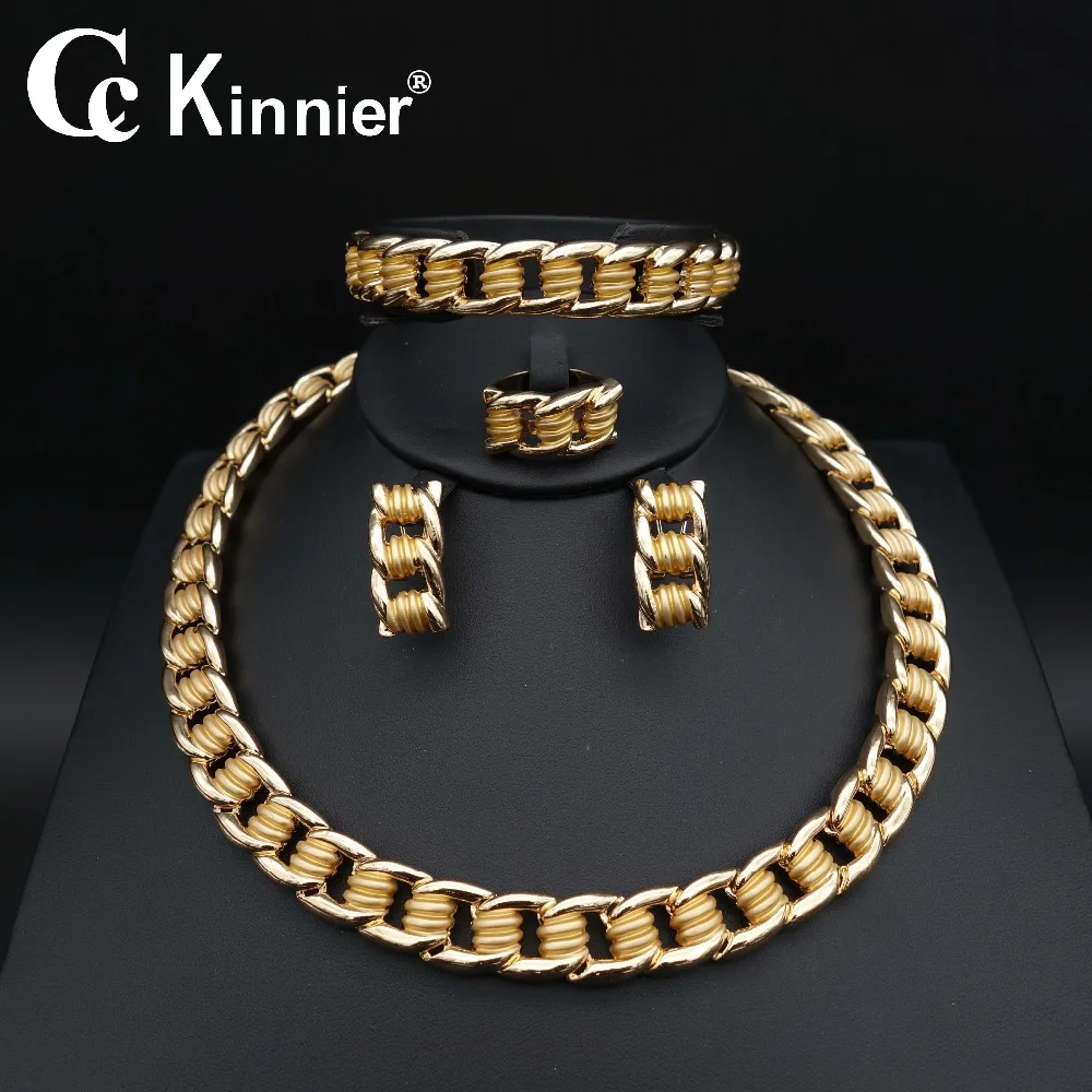 

2018 new dubai African golden bride, bridesmaid, wedding jewelry sets, trendy women party necklace, earrings, bracelets, rings