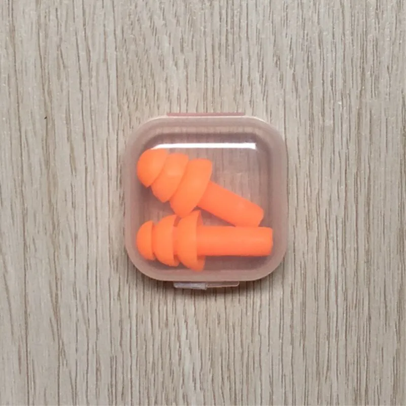 5 пар в коробке удобные Беруши шумоподавление Силиконовые Мягкие беруши для плавания силиконовые беруши защитные для сна - Цвет: Orange