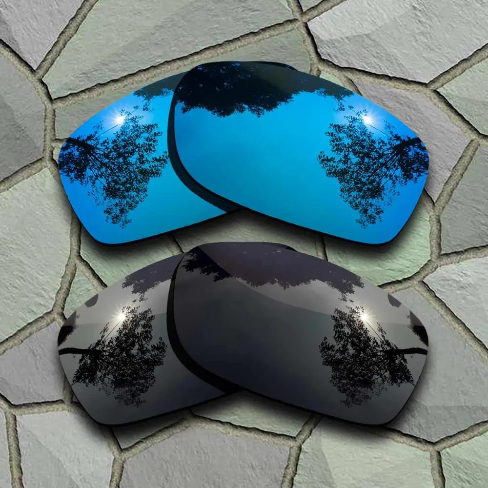 Black-Sky Blue Цвет черный, серый; комплект из и небесно-голубого цвета, солнцезащитные очки, поляризационные, Сменные линзы для Oakley пятерки в квадрате - Цвет линз: Black-Sky Blue