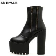 GBHHYNLH womens shoes heels boots Platform Heels Rubber Sole Zipper Casual Shoes Black High Heels Female Shoes fall boot LJA457 цена GBHHYNLH womens shoes heels boots Platform Heels Rubber Sole Zipper Casual Shoes Black High Heels Female Shoes fall boot LJA457 цены онлайн