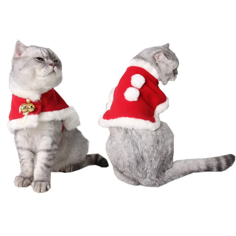 

1pc Cosplay costumes Cute Red Polar Fleece Princess Cloak for Cat Small Dogs Christmas Pet Cat Cape Scottish Fold Winter Clothes