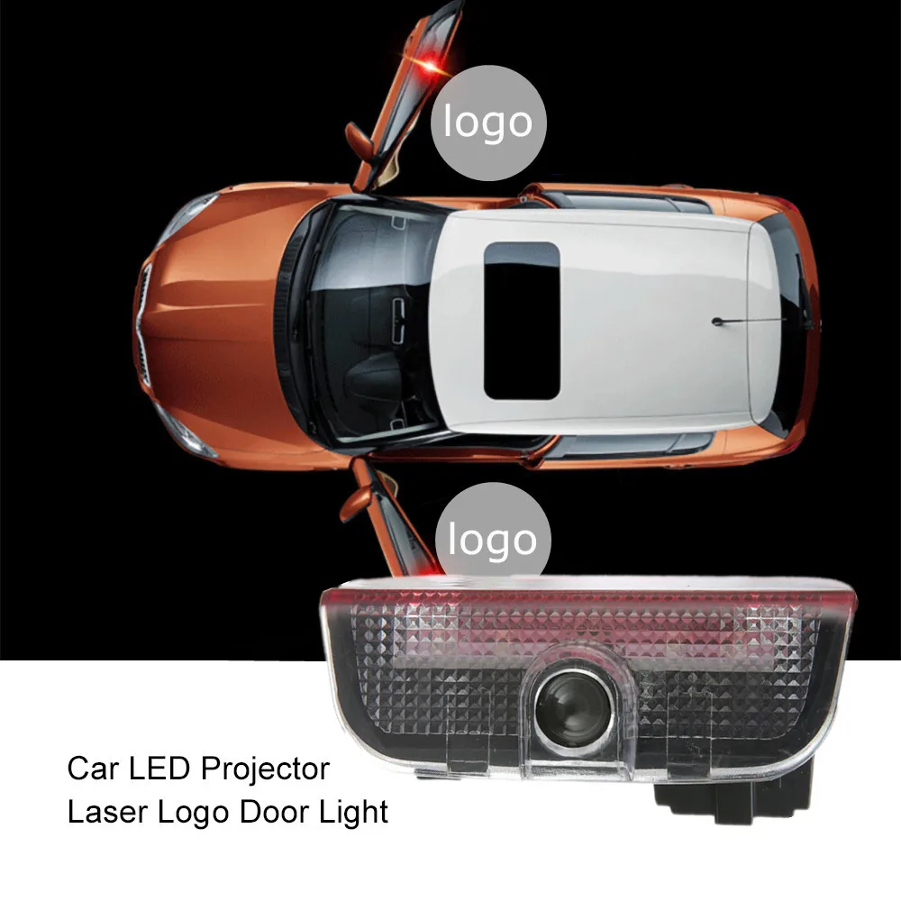 

2pcs Car Door Welecome light Modification LED Ghost Shadow Logo Projector Laser Decorate Lamp Warning light for VW Golf Passat