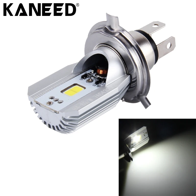 COB LED Headlight H4 12W 800lm 6000K COB LEDs Motorcycle Headlight Lamp, DC 6-80V