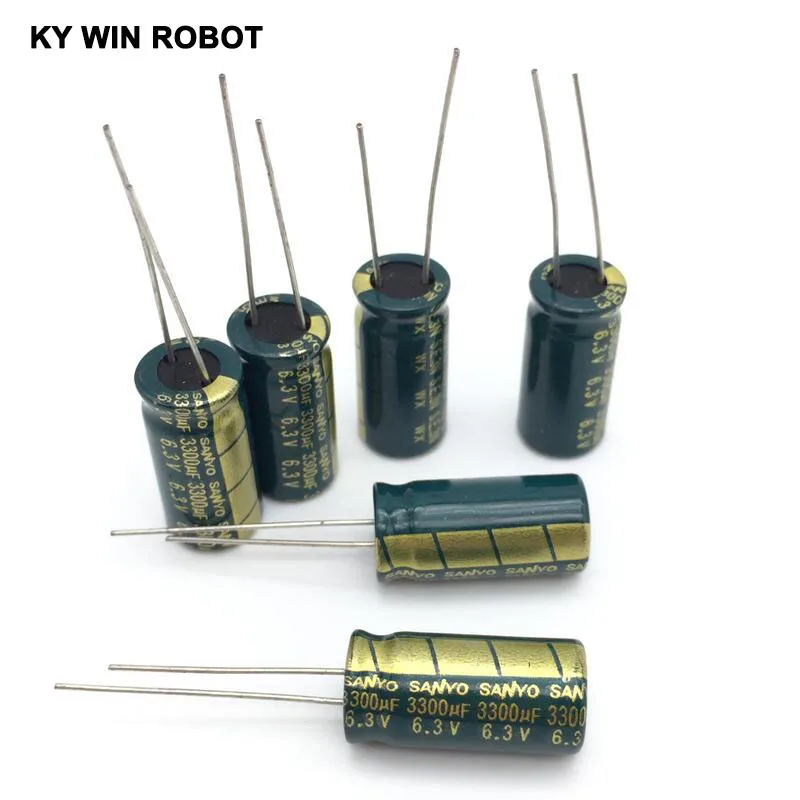 

10pcs/lot 6.3V 3300UF 10*20 high frequency low impedance aluminum electrolytic capacitor 3300uf 6.3v