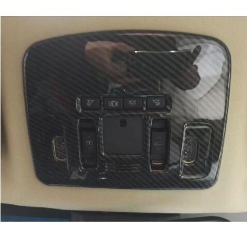 

For Toyota Camry 2018 ABS Matte/Carbon Fibre Car front reading Lampshade read light panel cover Trim styling accessories 1pcs