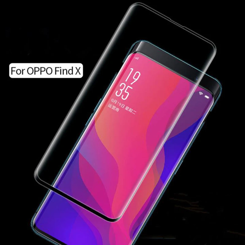 2 pcs 3D Curved Edge Full cover surface Tempered Glass For OPPO Find X