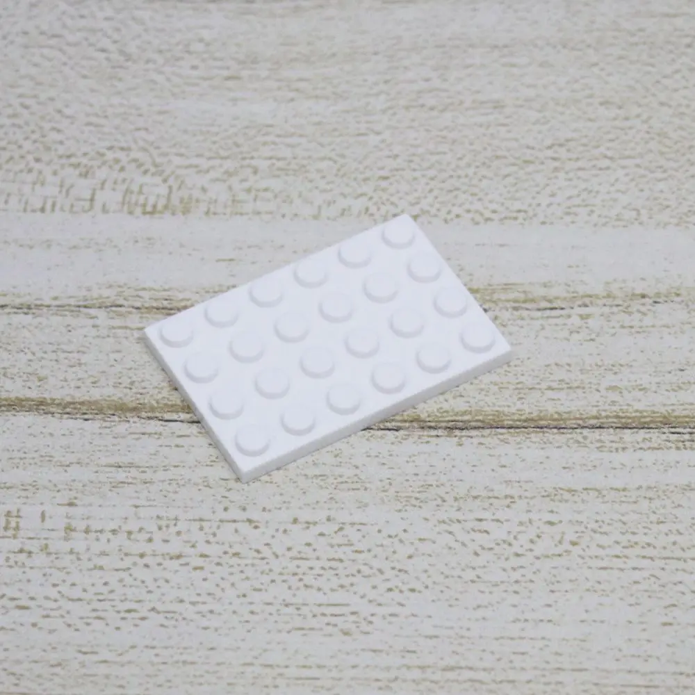 20 шт. пластина 4X6 строительные блоки кирпичи части DIY творческие игрушки для детей совместимый с лего пластины 3032 Базовая пластина - Цвет: White