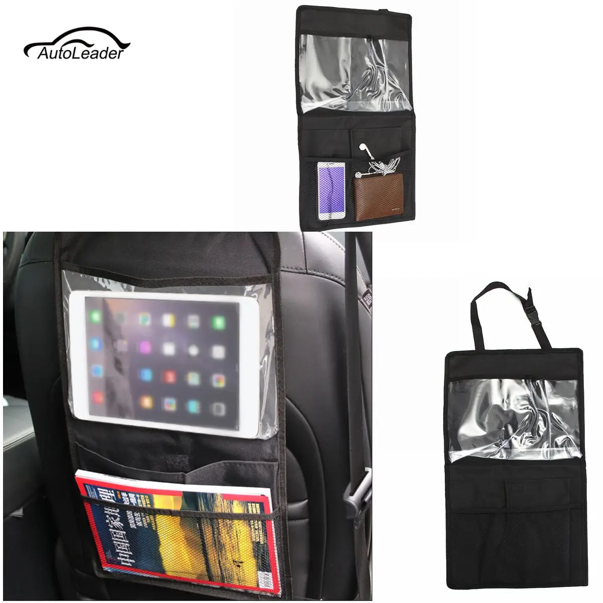 

Auto Car Seat Back Organizer Storage Box Tablet Holder Stowing Tidying Storage Hanging Bag Travel Multi-Pocket Organiser