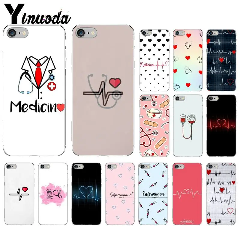 

Yinuoda Nurse Medical Medicine Health Heart Cell Phone Case for Apple iPhone 8 7 6 6S Plus X XS MAX 5 5S SE XR Mobile Cover
